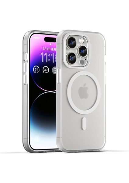 iPhone14 Pro Havori Mat Telefon Kılıfı Için Tpu+Pc Çizgiye Karşı Çizelge Karşıtı Kapak-Beyaz (Yurt Dışından)