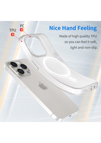 iPhone14 Pro Havori Mat Telefon Kılıfı Için Tpu+Pc Çizgiye Karşı Çizelge Karşıtı Kapak-Beyaz (Yurt Dışından) modelleri