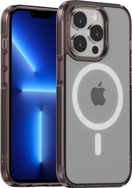 iPhone13 Pro Max Için Magsafe Tpu+Pc Telefon Kapak Kılıfı ile Uyumlu Mat Kılıf (Yurt Dışından)