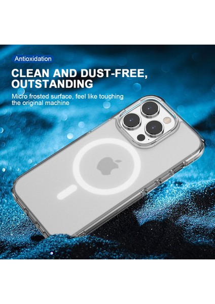 iPhone13 Pro Max Için Magsafe Tpu+Pc Telefon Kapak Kılıfı ile Uyumlu Mat Kılıf (Yurt Dışından)