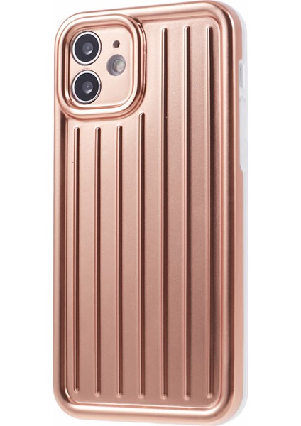 iPhone11 Vaka 3D Çizgili Desen Imd Tpu Anti-Drop Telefon Kapağı-Altın (Yurt Dışından)