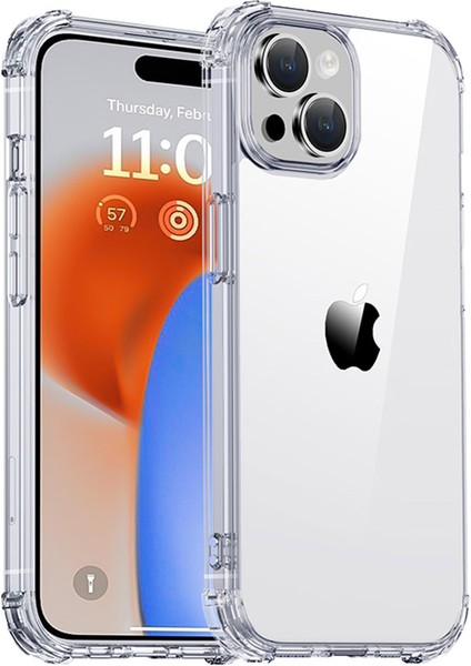 iPhone15 Pc+Tpu Için Crystal Clear Telefon Kılıfı Dört Köşe Damla Geçirmez Cep Telefonu Kapağı (Yurt Dışından)