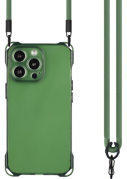 iPhone14 Pro Max Case Için Esnek Tpu Cep Telefon Kapağı Asılı Halat Arrağı Yeşil (Yurt Dışından)