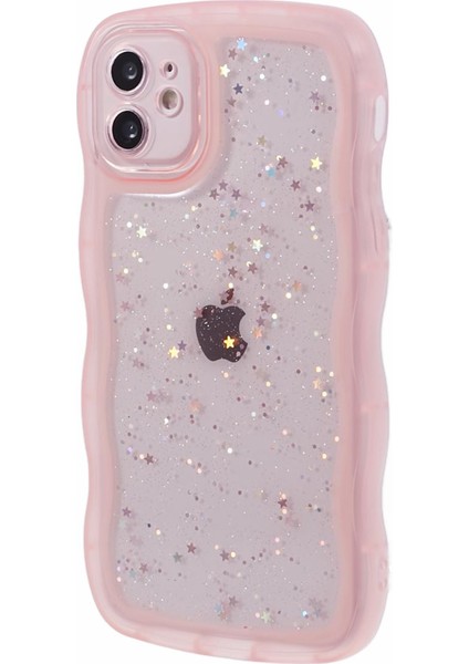 iPhone11 Için Jtw Serisi Tpu Kılıf Glitter Stars Wavy Edge Koruyucu Telefon Kapak-Pembe (Yurt Dışından)