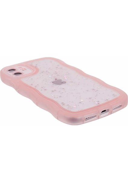 iPhone11 Için Jtw Serisi Tpu Kılıf Glitter Stars Wavy Edge Koruyucu Telefon Kapak-Pembe (Yurt Dışından)