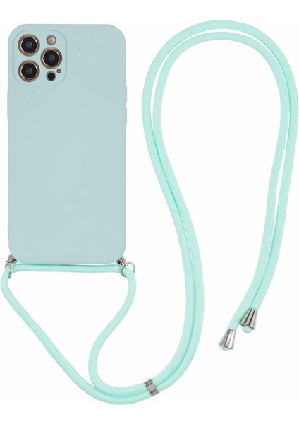 iPhone12 Pro Case Fiber Astar Için Yumuşak Tpu Long Lanyard-Baby Mavi ile (Yurt Dışından)