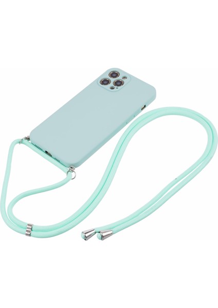 iPhone12 Pro Case Fiber Astar Için Yumuşak Tpu Long Lanyard-Baby Mavi ile (Yurt Dışından)