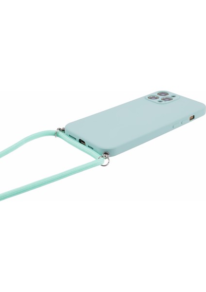 iPhone12 Pro Case Fiber Astar Için Yumuşak Tpu Long Lanyard-Baby Mavi ile (Yurt Dışından)