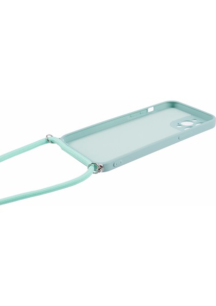 iPhone12 Pro Case Fiber Astar Için Yumuşak Tpu Long Lanyard-Baby Mavi ile (Yurt Dışından)