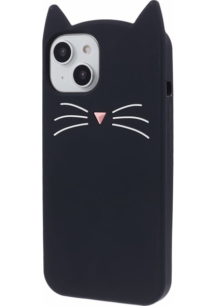 iPhone13 Akıllı Telefon Kılıfı 3D Bıyık Kedi Şok Geçirmez Silikon Cep Telefonu Kapak Black (Yurt Dışından) fiyatları