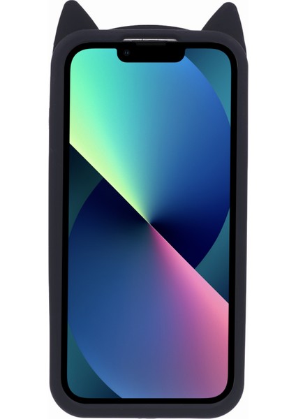 iPhone13 Akıllı Telefon Kılıfı 3D Bıyık Kedi Şok Geçirmez Silikon Cep Telefonu Kapak Black (Yurt Dışından) indirimleri