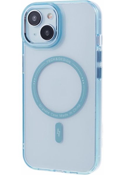 Tpu+Pc iPhone14 Plus Içintemiz Telefon Kapağı Plus Magsafe-Blue ile Uyumlu Slim Case (Yurt Dışından)