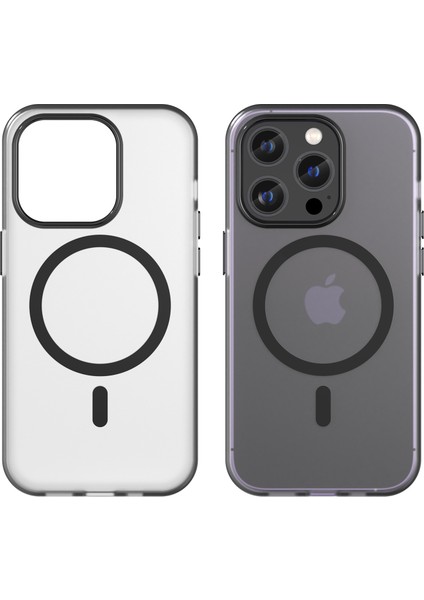 iPhone14 Pro Max Için Manyetik Kasa Magsafe Mat Terregent Mat Arka Kapak Black ile Uyumlu (Yurt Dışından)