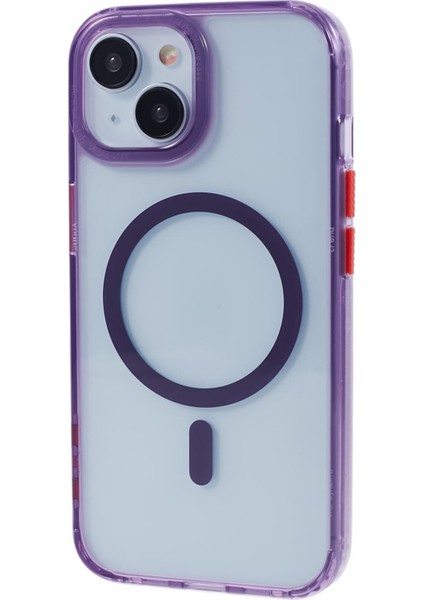 iPhone14 Plus Pc+Tpu Telefon Kılıfı Için Magsafe Cep Telefonu Kapak Morası ile Uyumlu (Yurt Dışından)