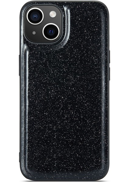 iPhone13 Case Glitter Pu Deri+Pc+Tpu Çizgiye Döküm Anti Telefon Kapak Black (Yurt Dışından) fırsatları