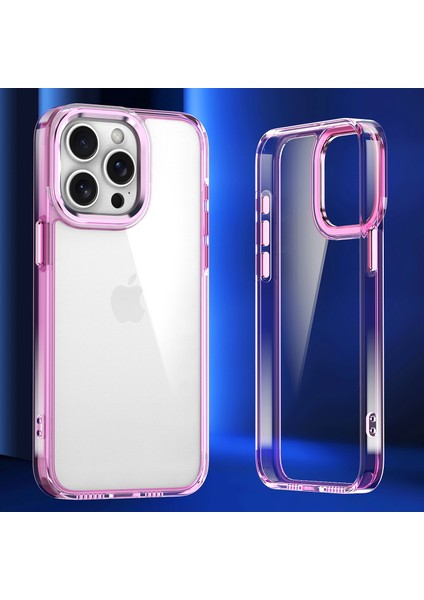 iPhone14 Pro Max Case Clear Tpu+Pc Cep Telefonu Geri Koruyucu Kapak Pembe (Yurt Dışından)