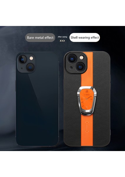iPhone13 Mini Case Sıvı Pu Deri+Tpu+Akrilik Anti-Drop Telefon Kapak Yeşili (Yurt Dışından)