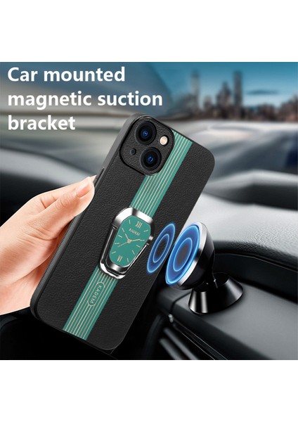 iPhone13 Mini Case Sıvı Pu Deri+Tpu+Akrilik Anti-Drop Telefon Kapak Yeşili (Yurt Dışından)