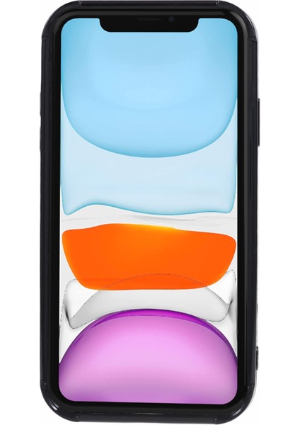 iPhone11 Tpu Için Telefon Kasası 3D Çizgili Desen Tasarım Şok Geçirmez Telefon Kapağı-Black (Yurt Dışından)