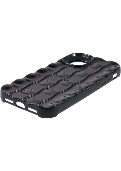 iPhone11 Tpu Için Telefon Kasası 3D Çizgili Desen Tasarım Şok Geçirmez Telefon Kapağı-Black (Yurt Dışından)