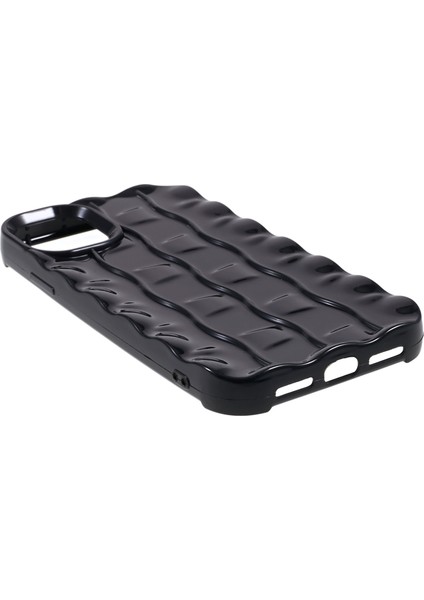 iPhone11 Tpu Için Telefon Kasası 3D Çizgili Desen Tasarım Şok Geçirmez Telefon Kapağı-Black (Yurt Dışından)