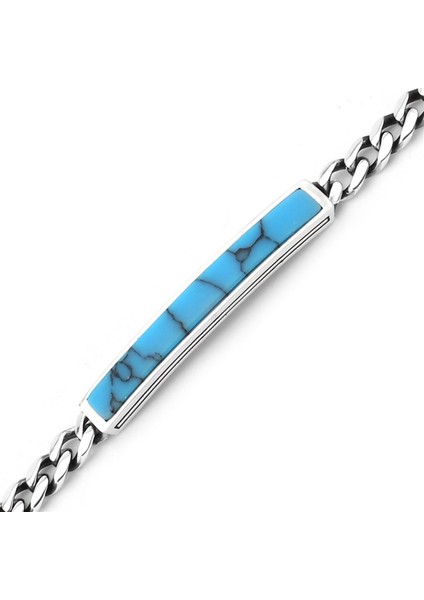 Erkek Gümüş 925 Cuban Bileklik 6x2.5mm x 22 cm