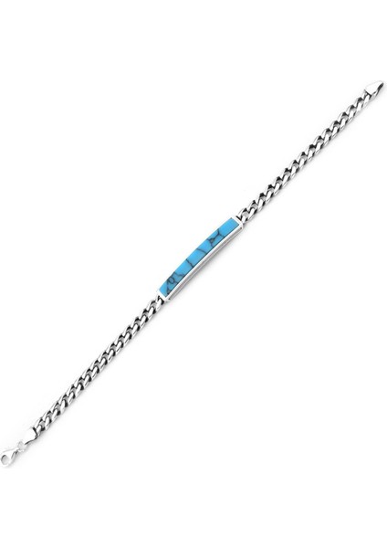 Erkek Gümüş 925 Cuban Bileklik 6x2.5mm x 22 cm