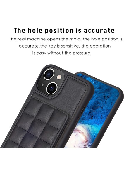 iPhone15 Plus Için Anti-Drop Shell Pu Pu Deri Kaplamalı Tpu Telefon Kapağı Kart Yuvaları Black ile Kickstand Case (Yurt Dışından)