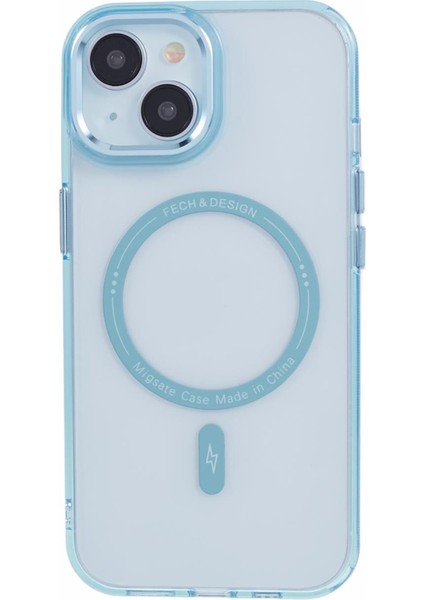 Tpu+Pc iPhone14 Plus Içintemiz Telefon Kapağı Plus Magsafe-Blue ile Uyumlu Slim Case (Yurt Dışından)