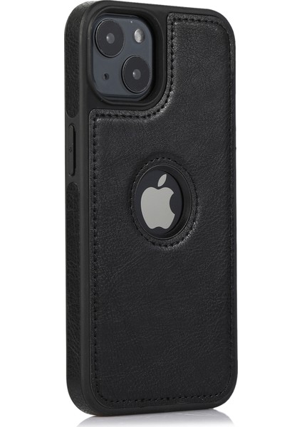 iPhone14 Plus Içinpu Deri Kılıf Plus Kabuk Düz Renkli Damla Dayanıklı Telefon Arka Kapak Black (Yurt Dışından)
