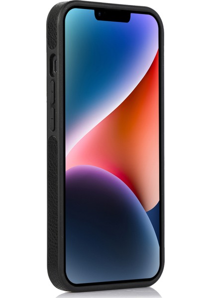 iPhone14 Plus Içinpu Deri Kılıf Plus Kabuk Düz Renkli Damla Dayanıklı Telefon Arka Kapak Black (Yurt Dışından) fiyatları