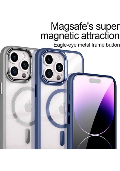 Iphone 14 Pro Max Clear Case Için Tpu+Pc Ince Telefon Sapfire Telefon Kılıfı (Yurt Dışından)