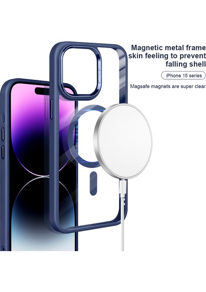 Iphone 14 Pro Max Clear Case Için Tpu+Pc Ince Telefon Sapfire Telefon Kılıfı (Yurt Dışından)