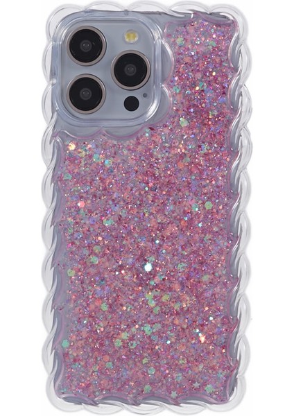 iPhone13 Pro Case Bükümlü Kenarlar Için Jtw Serisi Tpu Şok Geçirmez Epoksi Telefon Kapak-Pembe (Yurt Dışından)