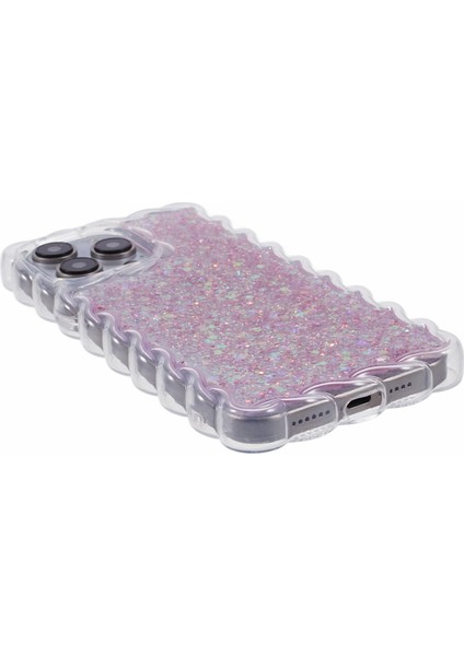 iPhone13 Pro Case Bükümlü Kenarlar Için Jtw Serisi Tpu Şok Geçirmez Epoksi Telefon Kapak-Pembe (Yurt Dışından)