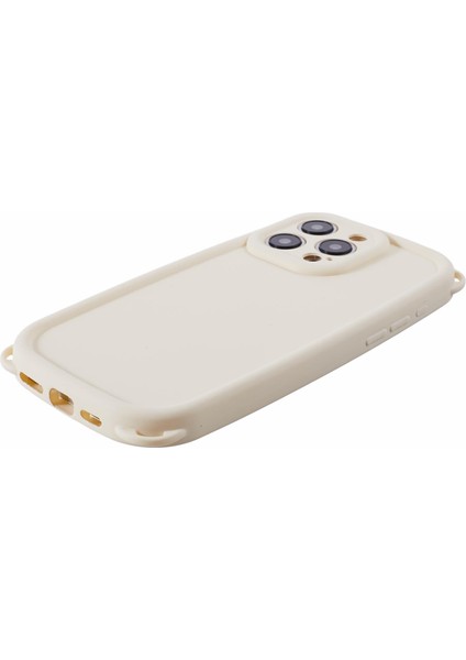 iPhone13 Pro Kalu Kılıf Yumuşak Tpu Kapak Ayı Kulak 4 Köşeler-Beyaz Için Jtw Serisi (Yurt Dışından)