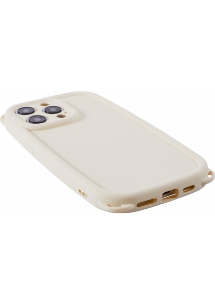 iPhone13 Pro Kalu Kılıf Yumuşak Tpu Kapak Ayı Kulak 4 Köşeler-Beyaz Için Jtw Serisi (Yurt Dışından)