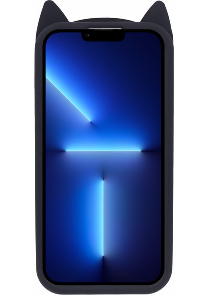 iPhone13 Pro Max Yumuşak Silikon Telefon Kılıfı 3D Bıyık Kedi Telefon Kabuk Black Için Şok Geçirmez Kapak (Yurt Dışından) fiyatları