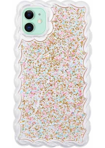 iPhone12/12 Pro Case Bükümlü Kenarlar Parıltılı Payetler Epoksi Telefon Kapağı-Altın Için Jtw Serisi (Yurt Dışından)