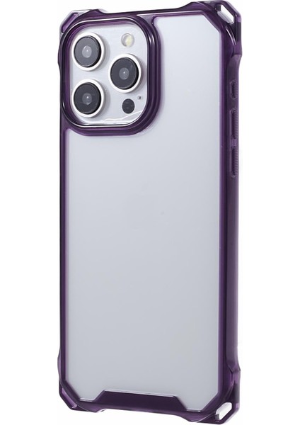 iPhone13 Pro Güçlendirilmiş Köşeler Için Kasa Tpu+Akrilik Telefon Kapak Terazik Mor (Yurt Dışından)