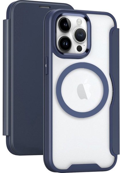 iPhone13 Pro 6.1 Inç Kasa Için Manyetik Kartı Yuvası Rfıd Engelleme Telefon Kabuğu Magsafe-Purple ile Uyumlu (Yurt Dışından)