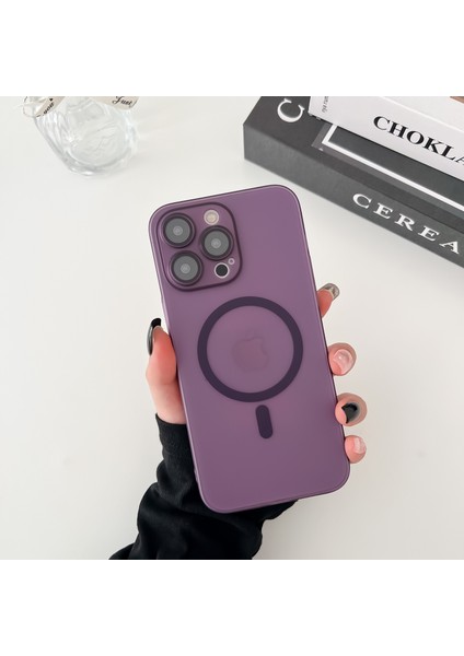 iPhone12 Pro Magnicy Case Için Rmd Serisi Mat Slim Pc Telefon Kapağı Lens Film-Tasarlamalı Mor ile (Yurt Dışından)