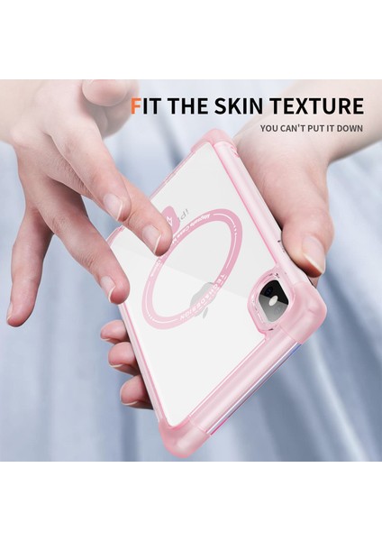 iPhoneXs Max Takviyeli Köşeler Serisi Magsafe Slım-Fıt Tpu+Akrilik Kabuk-Şeffaf Pembe (Yurt Dışından)