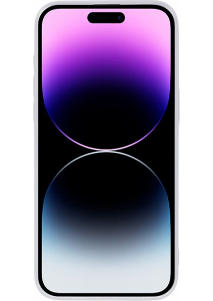 iPhone14 Pro Max Case Matte Tpu Şok Geçirmez Telefon Koruyucu-Şeffaf Beyaz (Yurt Dışından)