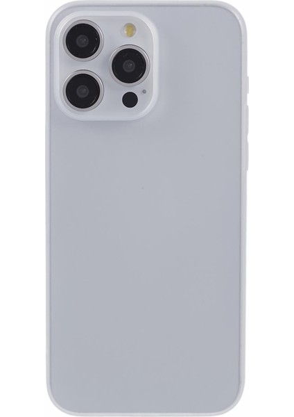 iPhone14 Pro Max Case Matte Tpu Şok Geçirmez Telefon Koruyucu-Şeffaf Beyaz (Yurt Dışından)