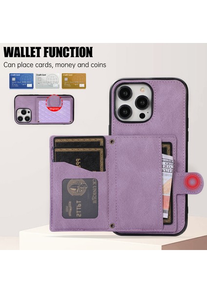 iPhone13 Pro Kasa Back Card Torba Deri Deri Tpu Kapak Omuz Kayışı Mühendisi (Yurt Dışından)