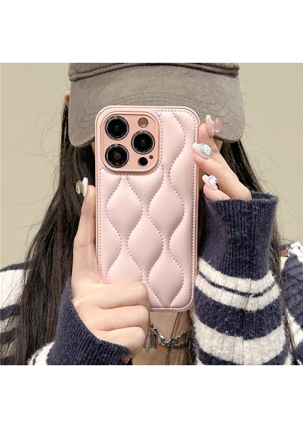 iPhone14 Pro Vasası Için Düz Renkli Su Dalgalanma Deseni Pc+Tpu+Pu Deri Telefon Kapak Pembe (Yurt Dışından) indirimleri