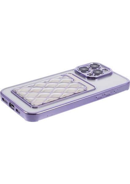 iPhone14 Pro Max Case Elektrapan Lazer Oyma Yumuşak Tpu Telefon Kapak-Morası Için Jj Serisi (Yurt Dışından)