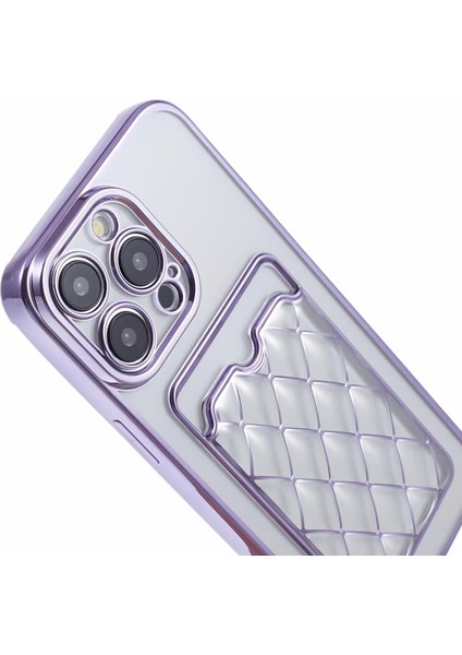 iPhone14 Pro Max Case Elektrapan Lazer Oyma Yumuşak Tpu Telefon Kapak-Morası Için Jj Serisi (Yurt Dışından)