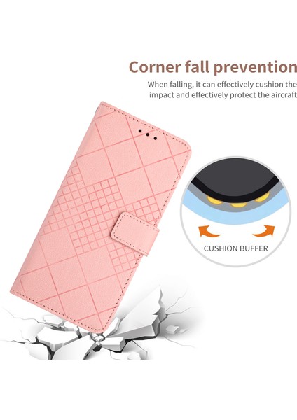 iPhone12 6.1 Inç/12 Pro 6.1 Inç Pu Pu Deri Litchi Doku Standı Telefon Kapak Pembe (Yurt Dışından)